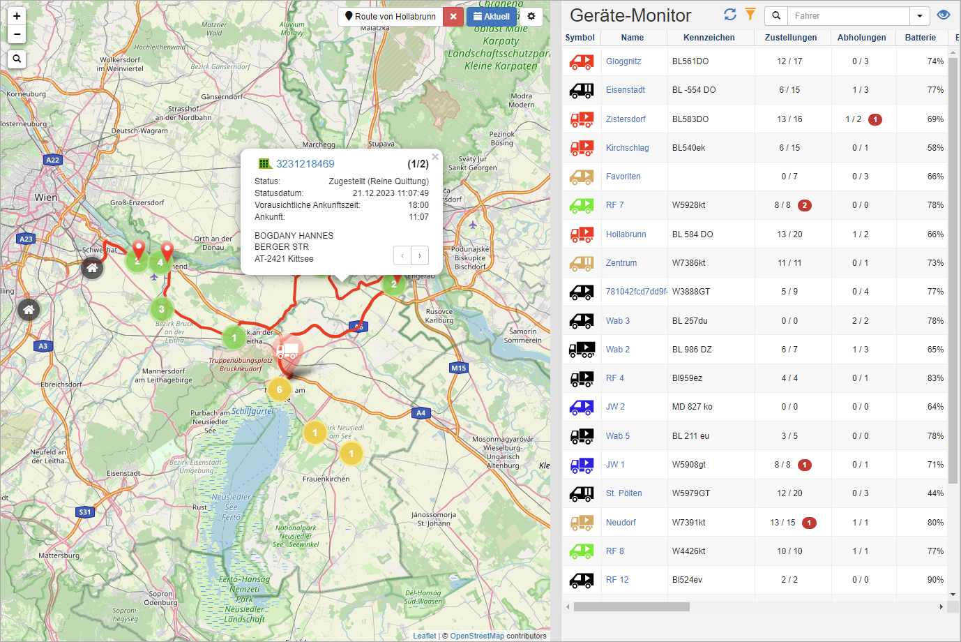 Gerätemonitor-Spur Gerätemonitor-Spur