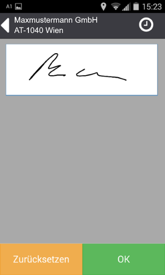 Sendung-Zustellung-Unterschrift