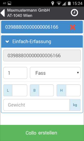 Sendung-Abholung-Colli-bearbeiten