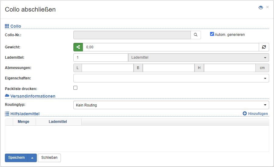 Collo abschließen Collo abschließen