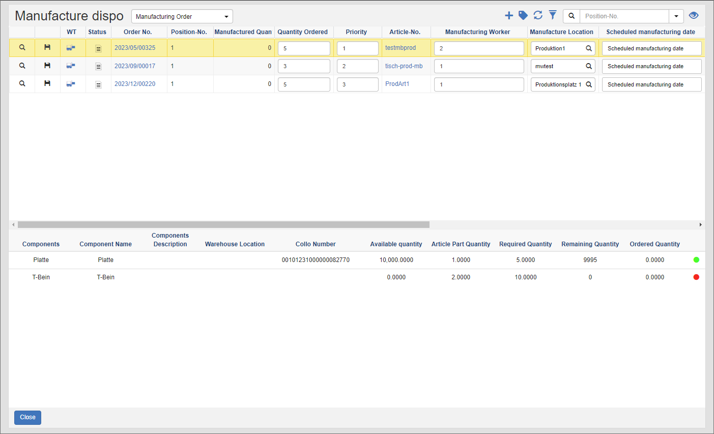 Production Overdraft